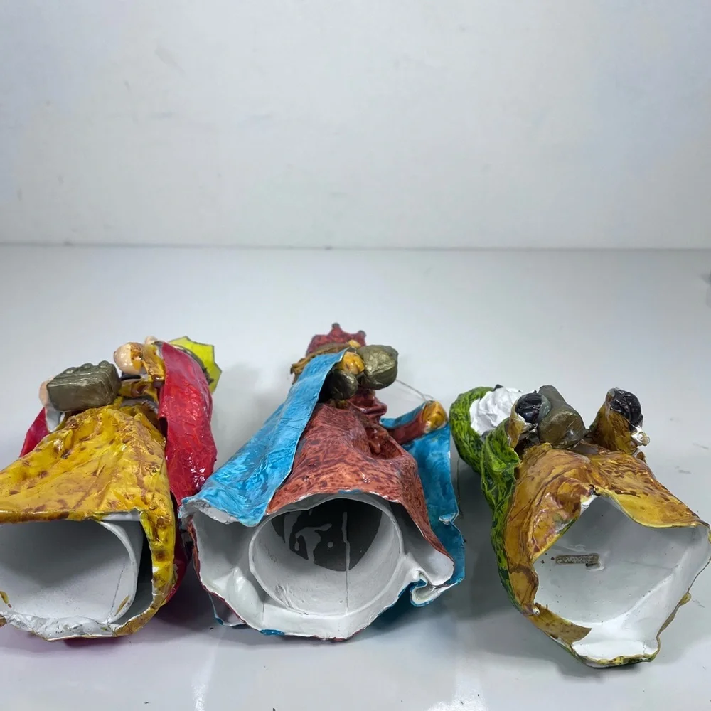Vintage Paper Mache‎ Wisemen Wiseman Peoples Republic of China MCM Nativity